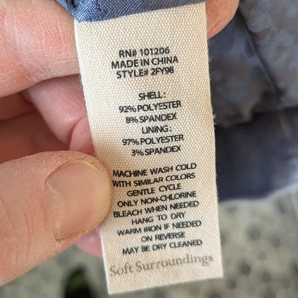 Soft Surroundings Women's Blue Velvet Blazer XL - Picture 5 of 5